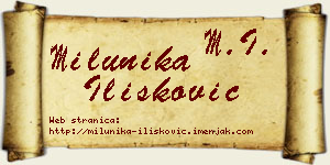 Milunika Ilišković vizit kartica